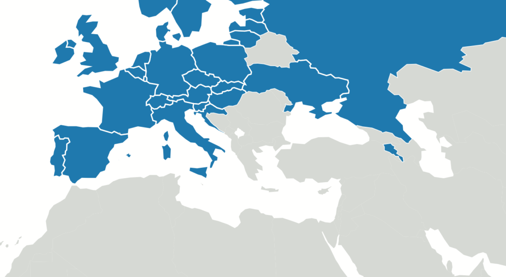 ECSWE members map